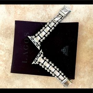 Lagos Smart Caviar Stainless Steel Link Band for Apple Watch